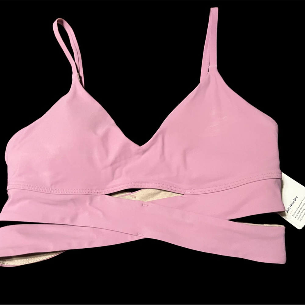 NWT Lululemon Still Now Bra Jubilee purple sports bra strappy